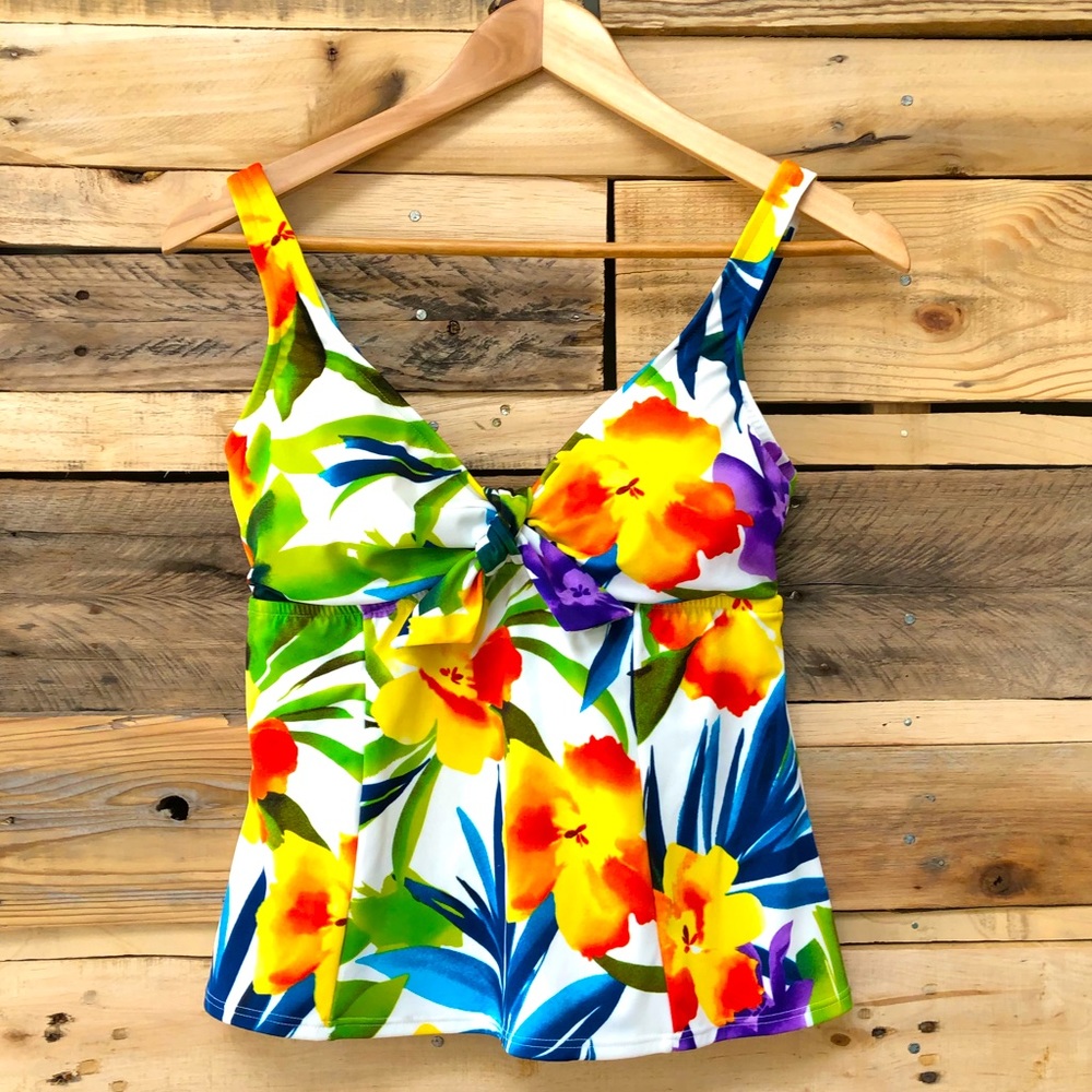 CARIBBEAN JOE SLIM SHAPER NWT tankini top, size 8